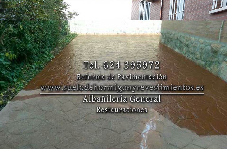 Restauración de hormigón impreso